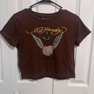 Ed Hardy Cropped Baby Tee